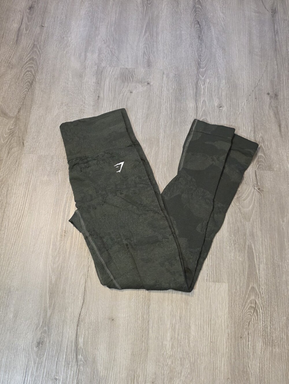 Gymshark Womens XS Adapt Camo Seamless Leggings Activewear Green